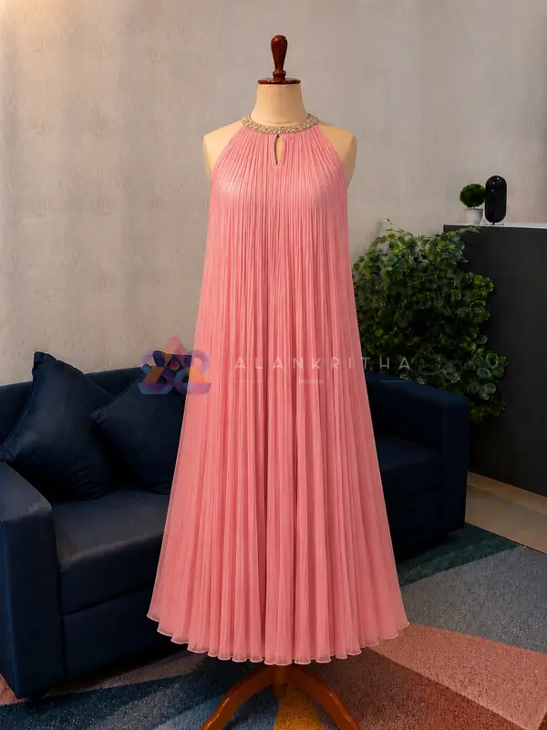 Aurelia Pleated Gown